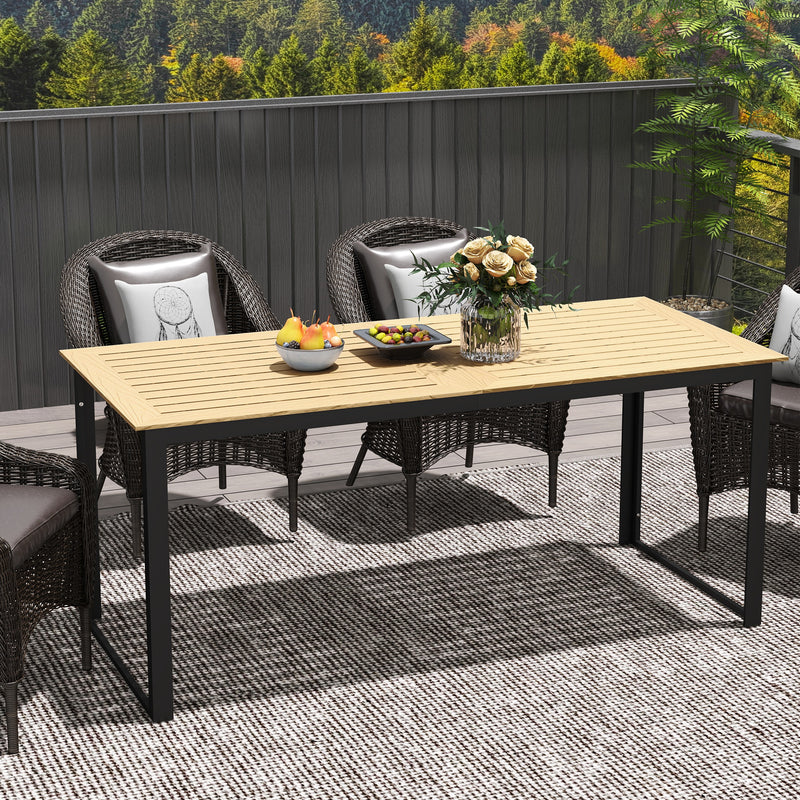 6-seater slatted dining table – image 7