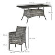 Grey 6-seater rattan dining set – image 3