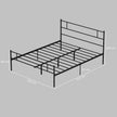Black king size metal bed frame – image 3