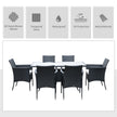 6-seater rattan dining set – image 4