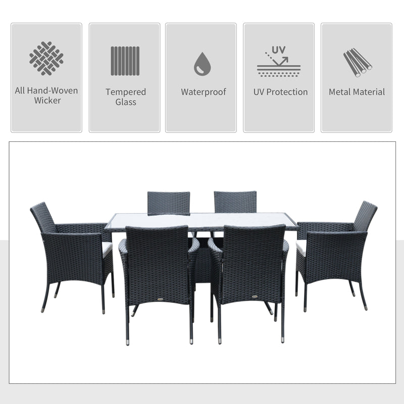 6-seater rattan dining set – image 4