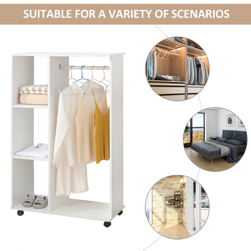 White open wardrobe on wheels – image 6