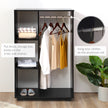 Black open wardrobe on wheels – image 7