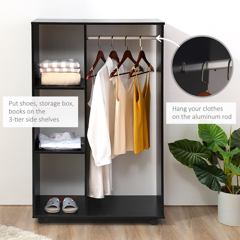 Black open wardrobe on wheels – image 7