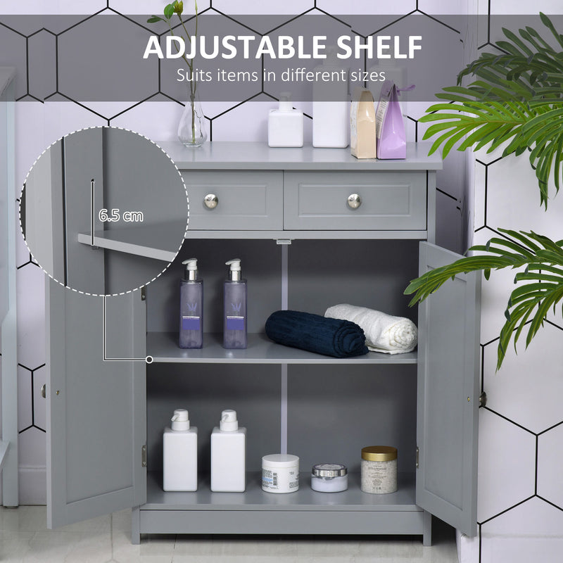 Grey 2-drawer bathroom cabinet – image 5