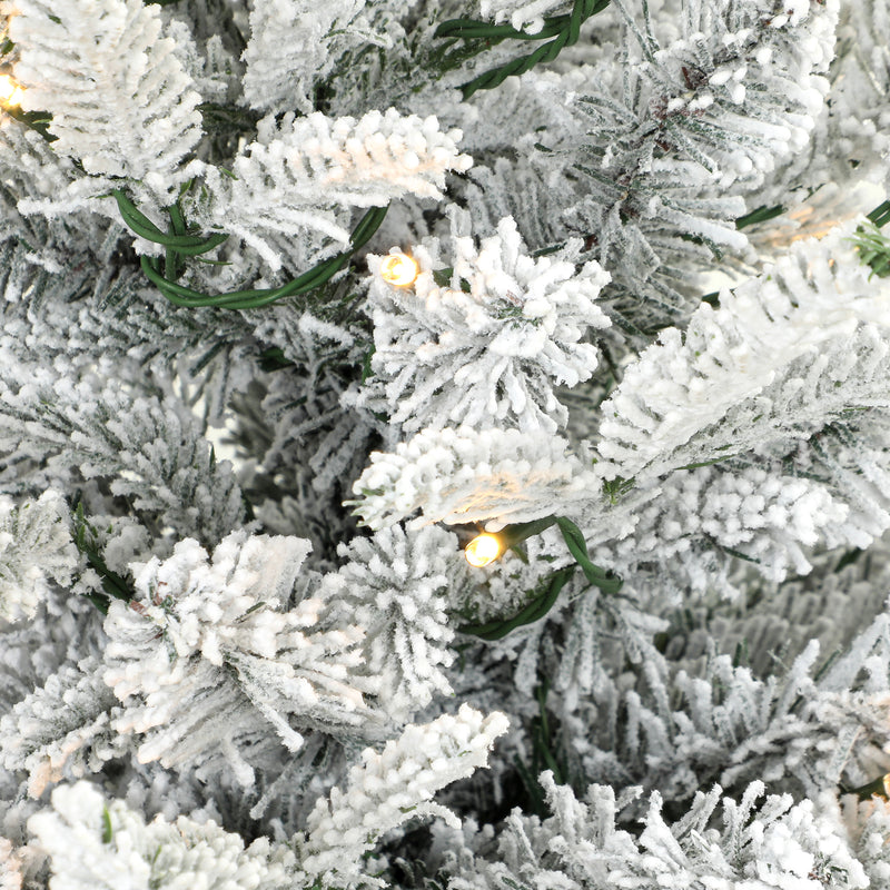 90 cm pre-lit flocked tabletop tree – image 10