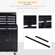 2-in-1 Rolling Tool Chest with 5 Drawers & Pegboard – Black – image 6 of 9