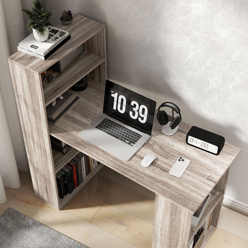 Computer desk with bookshelves – image 9