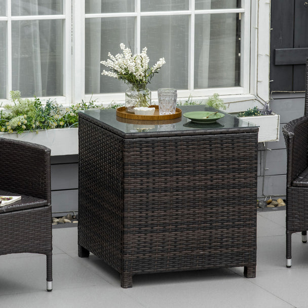 Square rattan side table – image 2
