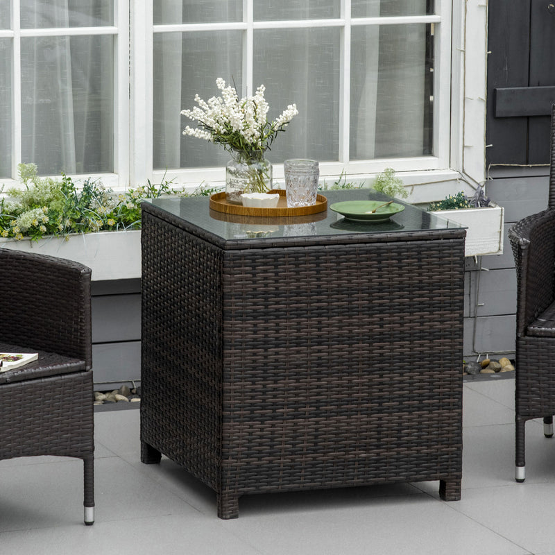 Square rattan side table – image 2