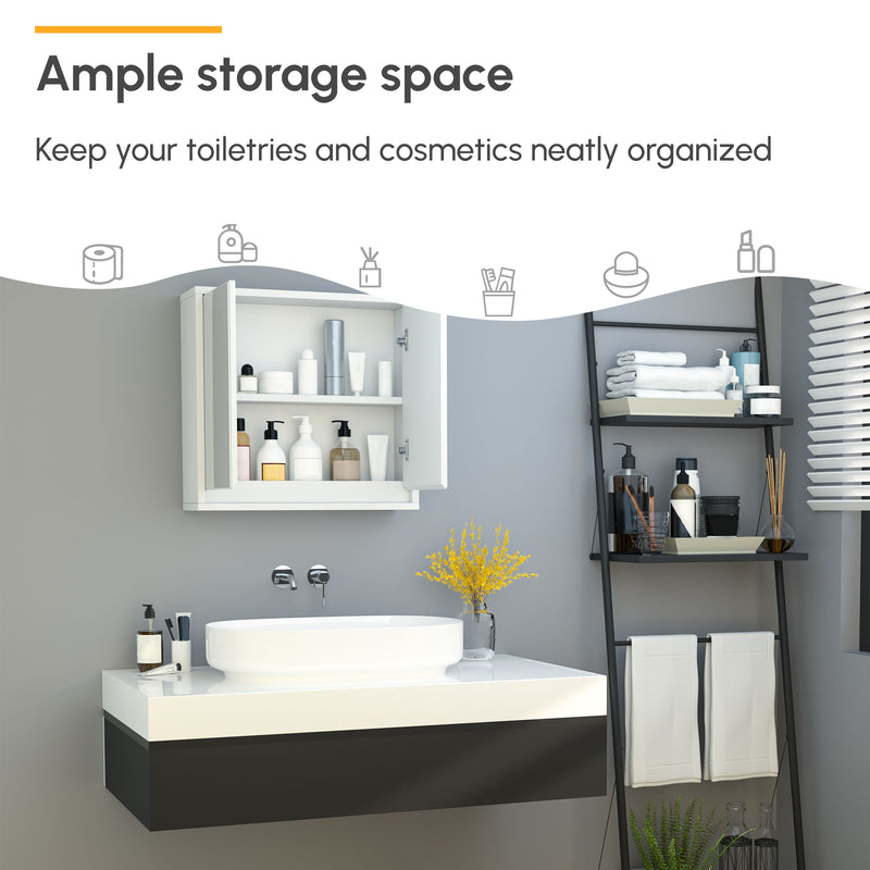 Compact white mirror cabinet – image 6