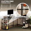 Reversible L-shaped desk – black – image 4