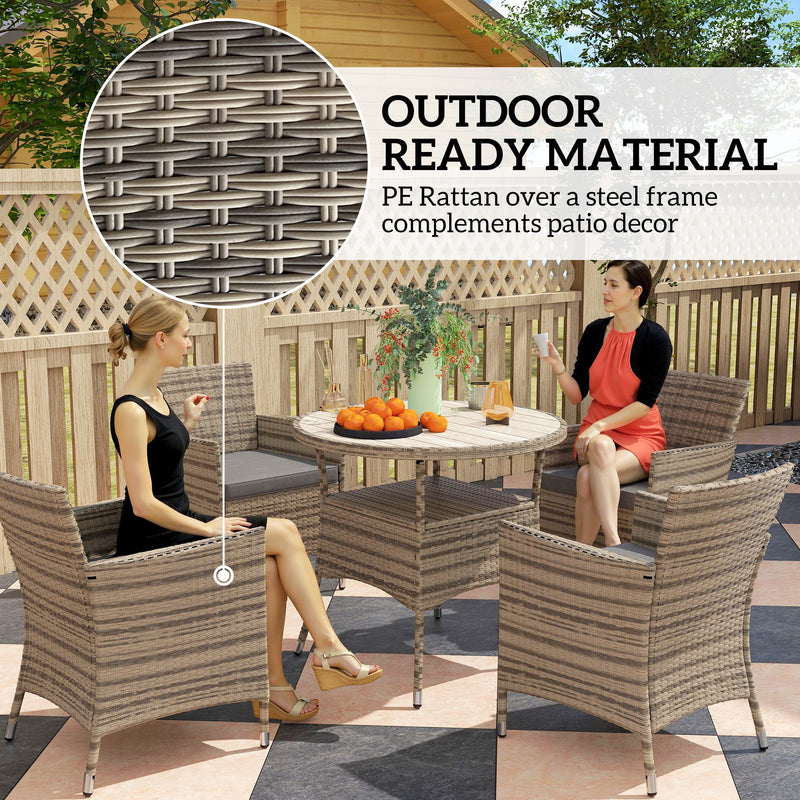 Rattan garden dining set – image 7