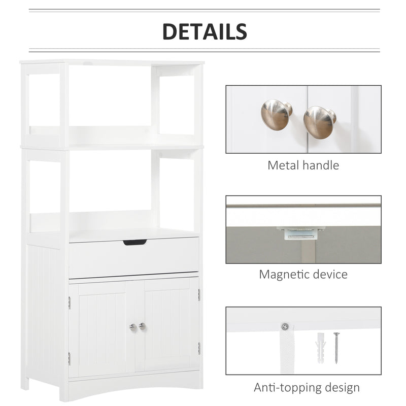 White bathroom floor cabinet – image 7