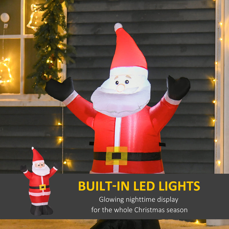 LED lighting on the 4ft Santa Christmas inflatable
