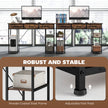 120 cm brown desk with charging station – image 7