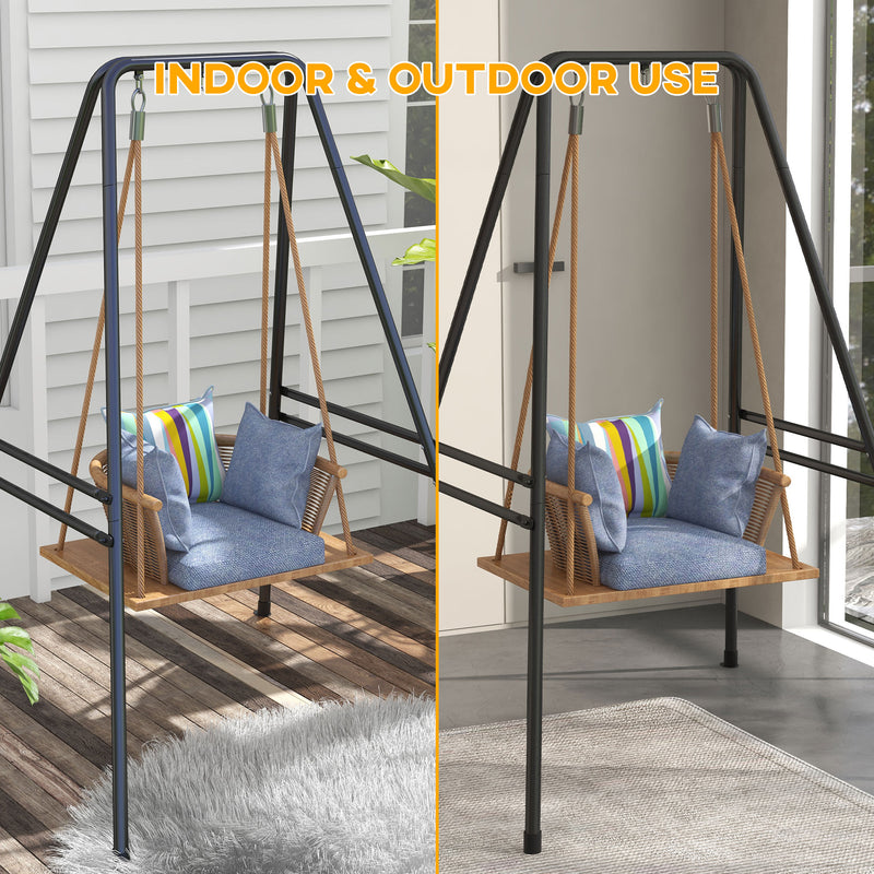 Outsunny Hammock Chair Stand, Hanging Heavy Duty Metal Frame Hammock Stand for Hanging Hammock Air Porch Swing Chair – view 5