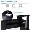 100 cm computer desk with side shelf in black – image 5