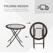 Round folding rattan table – image 6