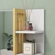 White bamboo panel bathroom mirror – image 8