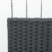 Black rattan garden bench – image 8