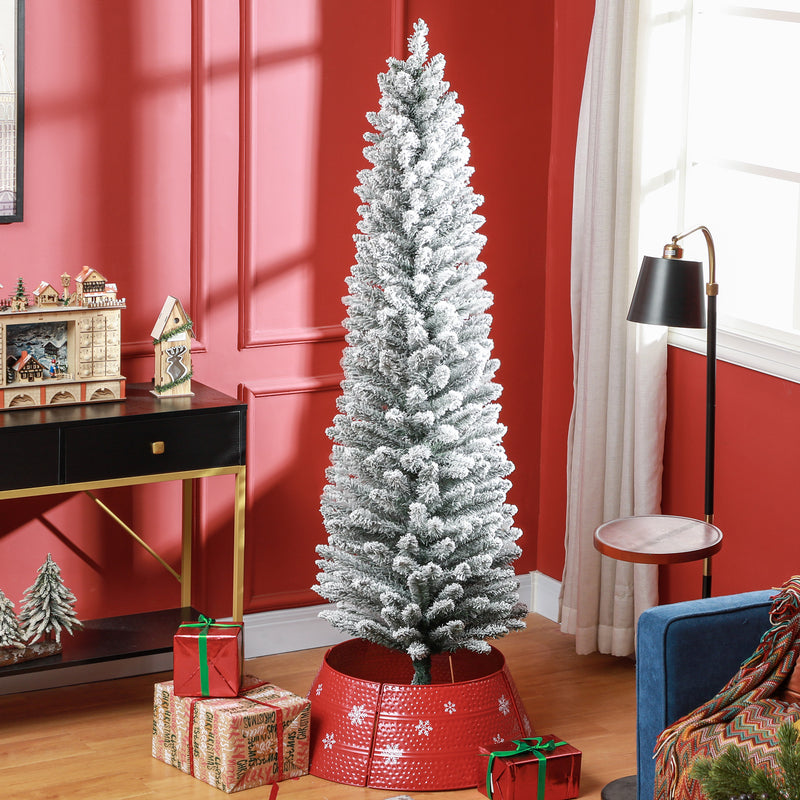6ft snowy pencil Christmas tree – image 2