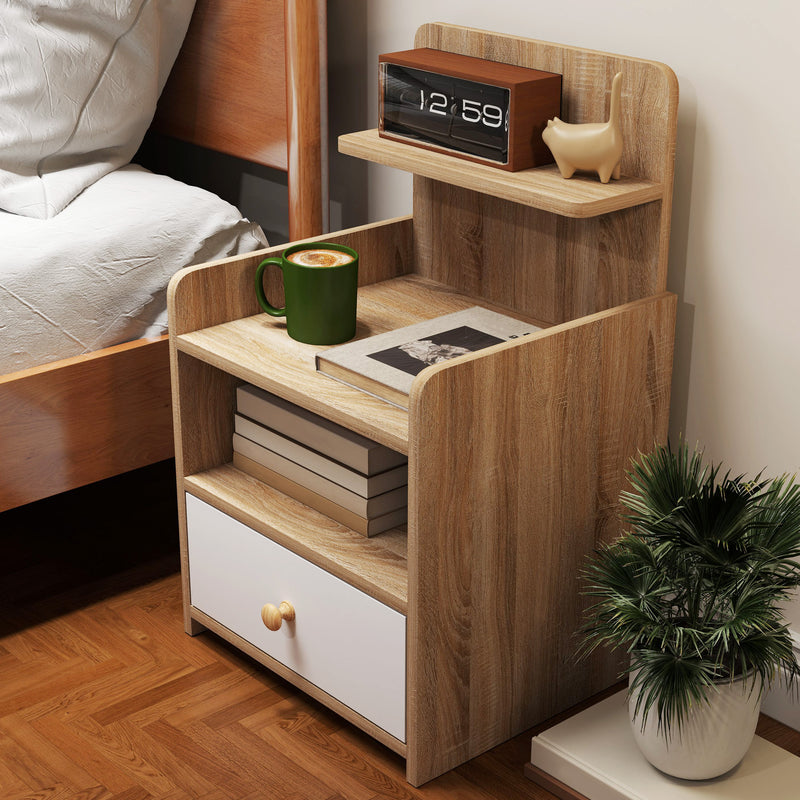 Wood-effect bedside table – image 7
