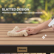 Square wood-effect garden table – image 5