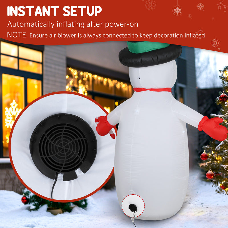 Built-in fan used to inflate the Christmas display