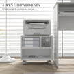 White mobile printer cabinet – image 4