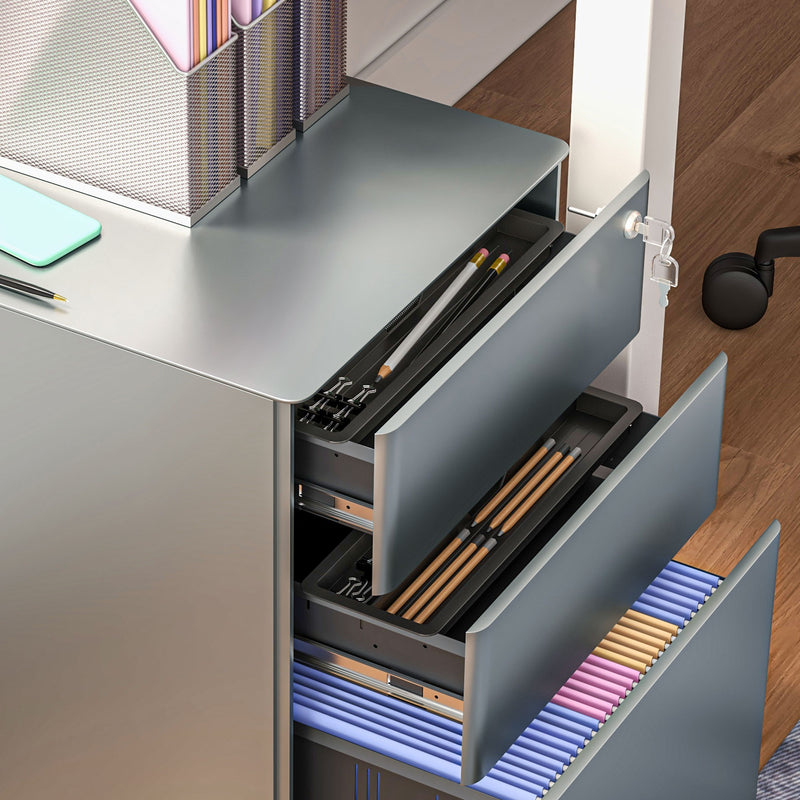 Lockable steel filing cabinet – image 9