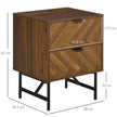 Herringbone bedside table – image 3
