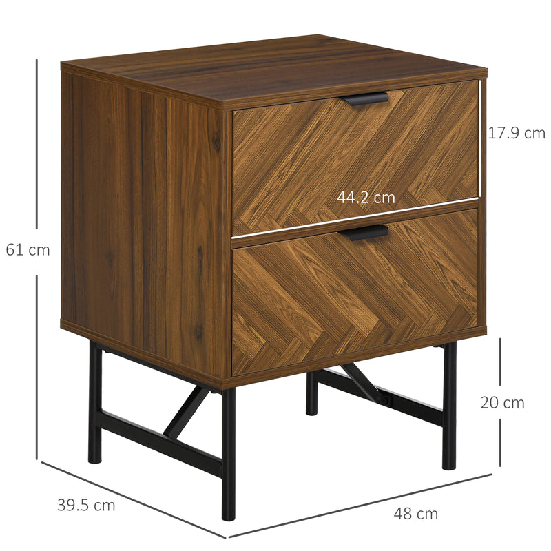 Herringbone bedside table – image 3