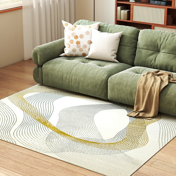 Cream wave pattern rug 170 x 120 cm – image 2