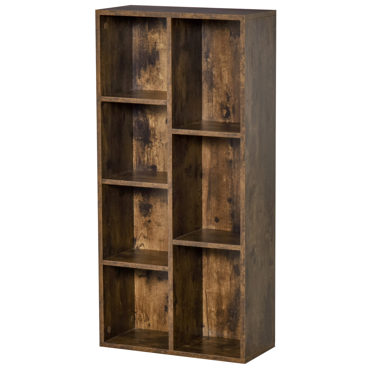 7-Cube Reversible Bookcase – Rustic Brown