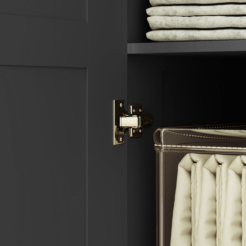 Black panel door wardrobe – image 9