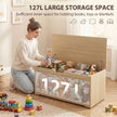 Natural wood 127L storage chest – image 4