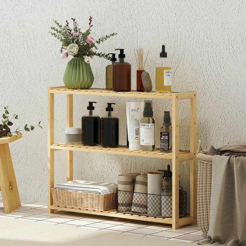 Three-tier bamboo bathroom shelf – image 10