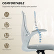 HOMCOM Mesh Office Chair with Foldable Backrest - Light Grey – view 4