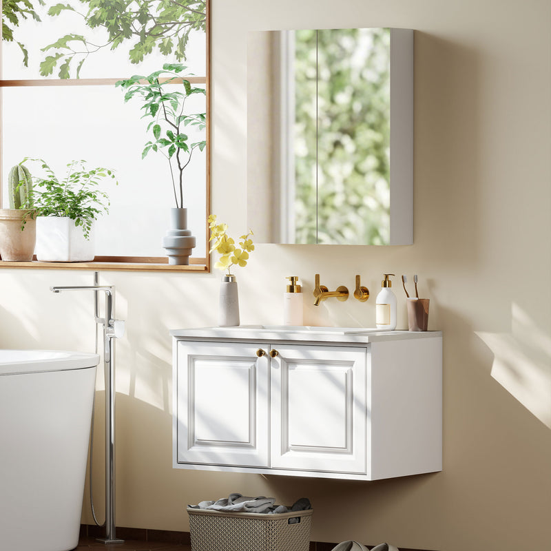 Double door mirrored bathroom cabinet – image 9