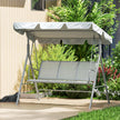 3-seater sling garden swing light grey – image 8