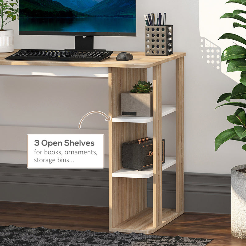 Writing desk with side shelf – image 4