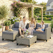 Dark grey rattan corner sofa set – image 9