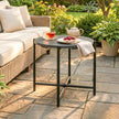 Industrial garden side table dark grey – image 10