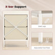 2-drawer fabric bedside chest – image 7