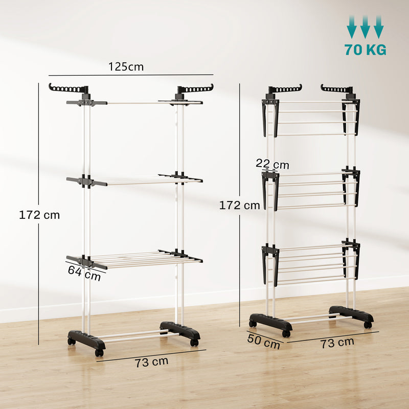 Folding clothes drying rack – image 3