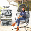 Rattan hanging egg chair – image 4