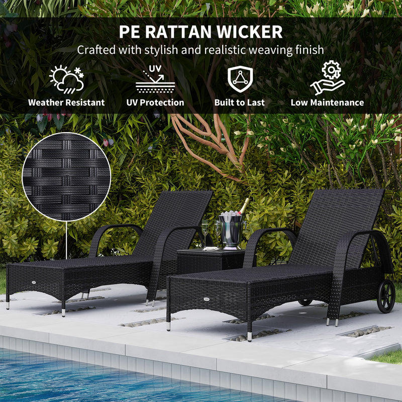 Rattan sun lounger set of 2 – image 7