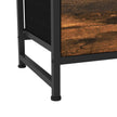 HOMCOM Rustic Chest of Four Fabric Drawers - Rustic Brown – view 10