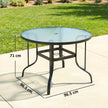 Round glass garden dining table – image 3